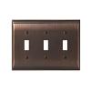 Candler Triple Toggle Wall Plate 4-15/16" Wide Oil Rubbed Bronze Amerock BP36502ORB