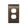 Candler Single Receptacle Wall Plate 4-15/16" Wide Oil Rubbed Bronze Amerock BP36508ORB