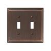 Mulholland Double Toggle Wall Plate 4-15/16" Wide Oil Rubbed Bronze Amerock BP36515ORB