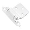 Semi-Concealed 3/8" Inset Self-Closing Face Frame Hinge White Hickory Hardware P143-W