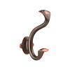 5-1/16" Craftsman Double Coat Hook Oil Rubbed Bronze Highlighted 5/Pack Hickory Hardware P2175-OBH-5B