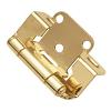 1/2" Overlay Partial Wrap Self-Closing Hinge Polished Brass Hickory Hardware P2710F-3
