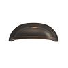 Deco Cup Pull 96mm Center to Center Oil-Rubbed Bronze Highlighted Hickory Hardware P3104-OBH