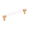 Midway Pull 6-5/16" Center to Center Crysacrylic/Brushed Golden Brass Hickory Hardware P3702-CABGB