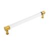Midway Pull 12" Center to Center Crysacrylic/Brushed Golden Brass Hickory Hardware P3711-CABGB
