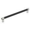 Esquire Appliance Pull 18" Center to Center Polished Nickel/Black Bronze Amerock BP54041PNBBR