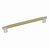 Esquire Pull 256mm Center to Center Polished Nickel/Golden Champagne Amerock BP36560PNBBZ