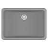 20" Undermount Single Bowl Quartz Bathroom Vanity Sink Gray Karran Q-309-GR