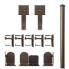 72" Cube Stick Complete Rolling Door Hardware Kit with Short Brackets Oil Rubbed Bronze CSH QG.1310.CS.07