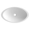 23" Quattro Oval Acrylic Vessel Bathroom Sink Matte White Karran QM160WH