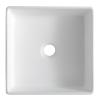 14-1/2" Quattro Square Acrylic Vessel Bathroom Sink Matte White Karran QM174WH