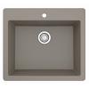 25" Top Mount Single Bowl Quartz Kitchen Sink Concrete Karran QT-820-CN