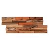 Relic 3D Teak Wood Wall Panels 12/Pack Federal Brace FB-07459