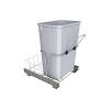 RUKD Single 32 Quart Bottom Mount Universal Waste Container with Rear Basket Rev-A-Shelf RUKD-1432RB-1