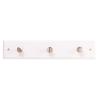 16" American Diner Hook Rail White with Satin Nickel Hickory Hardware S077219-WSN