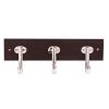 18" Euro-Contemporary  Single Prong Hook Rail Cocoa Wood Grain with Chrome 8/Pack Hickory Hardware S077227-COCH-8B