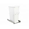 SCB 12" Single 50 Quart Bottom Mount Waste Container White Knape and Vogt SCB12-1-50WH
