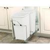 SCB 12" Double 27 Quart Bottom Mount Waste Container White Knape and Vogt SCB12-2-27WH
