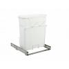 SCB 15" Single 20 Quart Bottom Mount Waste Container White Knape and Vogt SCB15-1-20WH