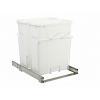 SCB 15" Double 20 Quart Bottom Mount Waste Container White Knape and Vogt SCB15-2-20WH