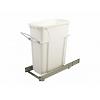 SCB 9" Single 20 Quart Bottom Mount Waste Container White Knape and Vogt SCB9-1-20WH