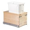 11-7/8" Signature Series 34 Quart Single Bottom Mount Vanity Waste Container Maple/White Century Components SIGBM11PF-18