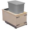 11-7/8" Signature Series 50 Quart Single Bottom Mount Waste Container Maple/Gray Century Components SIGBM11PF-50-GR