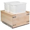 17-7/8" Signature Series Touch-to-Open 34 Quart Double Bottom Mount Waste Container Maple/White Century Components SIGBM17PF-MVTO