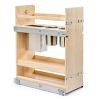 10-1/2" Signature Series Frameless Pullout Canister Organizer with Knife Block Maple Century Components SIGCAN100PF-KBI