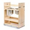 12" Signature Series Face Frame Pullout Canister Organizer with Knife Block Maple Century Components SIGCAN115PF-KBI