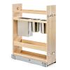 7-1/2" Signature Series Frameless Pullout Canister Organizer with Knife Block Maple Century Components SIGCAN70PF-KBI