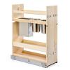 9" Signature Series Face Frame Pullout Canister Organizer with Knife Block Maple Century Components SIGCAN85PF-KBI