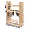 8-7/8" Signature Series Pullout Vanity Grooming Organizer with Dual Outlets Maple Century Components SIGGO-EL85PF-18
