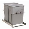 Simply Put Double 35 Quart Bottom Mount Waste Container with Soft-Close Platinum Knape and Vogt SP-BSC15-2-35-P