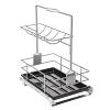 Simply Put 11" Removable Cleaning Caddy Pullout Nickel Knape and Vogt SP-CLEANBSKT-FN