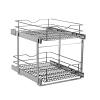 Simply Put 17" Double Tier Pullout Basket with Soft-Close Frosted Nickel Knape and Vogt SP-DBMUBSC-17-FN