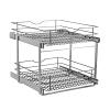 Simply Put 20" Double Tier Pullout Basket with Soft-Close Frosted Nickel Knape and Vogt SP-DBMUBSC-20-FN