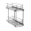 Simply Put 8" Double Tier Pullout Basket with Soft-Close Frosted Nickel Knape and Vogt SP-DBMUBSC-8-FN