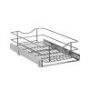 Simply Put 11" Single Tier Pullout Basket with Soft-Close Frosted Nickel Knape and Vogt SP-MUBSC-11-FN
