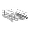 Simply Put 14" Single Tier Pullout Basket with Soft-Close Frosted Nickel Knape and Vogt SP-MUBSC-14-FN
