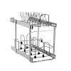 Simply Put 11" Pullout Cookware Organizer Frosted Nickel Knape and Vogt SP-PNP-11-FN