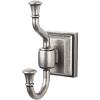 Stratton Bath Double Hook 5-1/8" Long Antique Pewter Top Knobs STK2AP