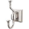 Stratton Bath Double Hook 5-1/8" Long Brushed Satin Nickel Top Knobs STK2BSN