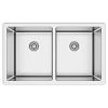 30" Undermount Double Equal Bowl Kitchen Sink 16 Gauge Stainless Steel 40/Box Karran SU76N