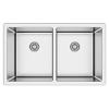 32" Undermount Double Equal Bowl Kitchen Sink 16 Gauge Stainless Steel 40/Box Karran SU77N