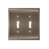 Candler Double Toggle Wall Plate 4-15/16" Wide Satin Nickel Amerock BP36501G10