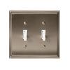Mulholland Double Toggle Wall Plate 4-15/16" Wide Satin Nickel Amerock BP36515G10