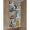 3" and 5" Arena Style 4 Shelf Pull-Out Spice Rack Kit Chrome/Anthracite Kessebohmer