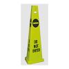 Do Not Enter Tri Sided Safety Cone 40" X 15" Plastic Pack of 3 National Marker TFS304