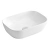 20" Valera Rounded Rectangular Above-Counter Vitreous China Bathroom Vessel Sink White Karran VC-511-WH